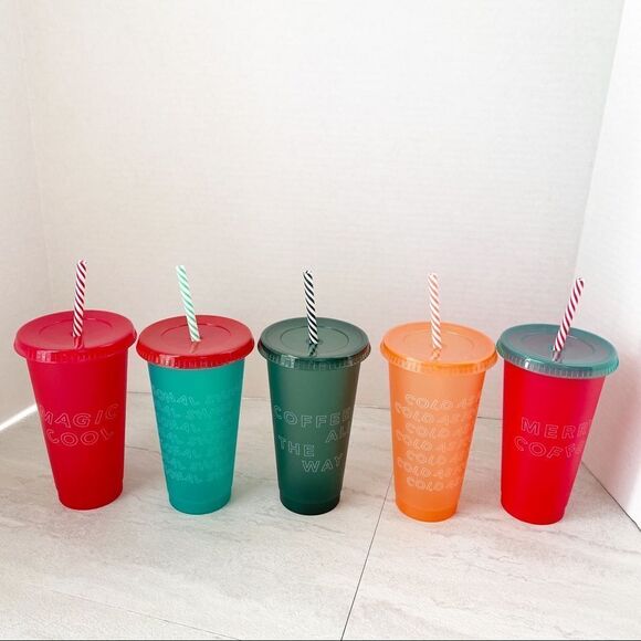 Starbucks Holiday 2019 Cold Cup Set W/ Bonus Straw - Picture 1 of 16